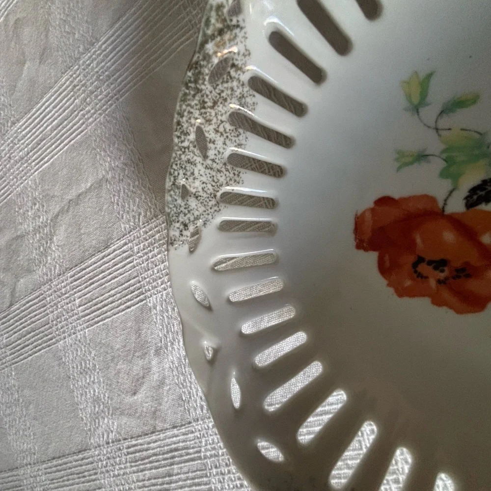 Vintage Floral Decorative Porcelain Bowl